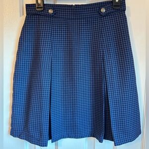 VINTAGE Blue and Purple Plaid Kilt Skirt Size 8